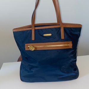 Blue Nylon Tote by Michael Kors
